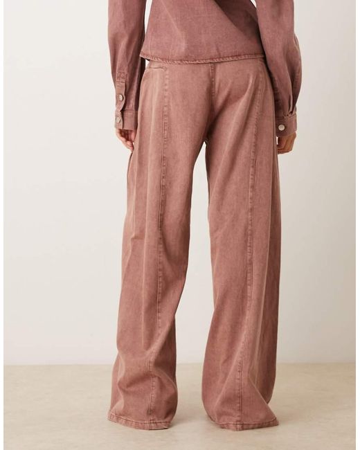 Ghospell Red Britt Wide Leg Denim Jeans