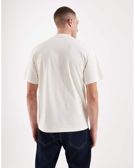 Fred Perry White Embroidered Panel Logo T-shirt for men
