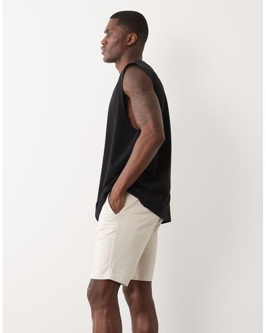 ASOS Black Skinny Fit Chino Shorts for men