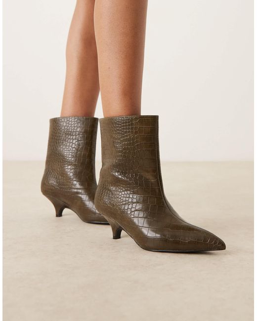 Glamorous Natural – spitze, mittelhohe stiefeletten