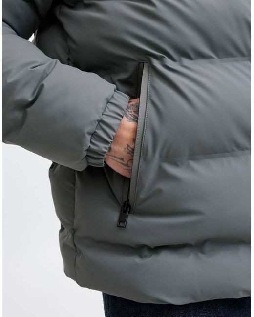 Jack & Jones Gray Puffer Coat for men
