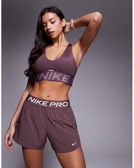 Nike Purple Nike Pro Training Dri-fit 365 3 Inch Woven Shorts