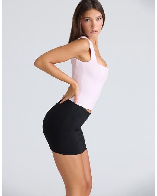 House Of Cb White The Balconette Fitted Corset Top