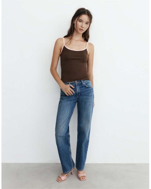 Pull&Bear Blue Fine-strap Top