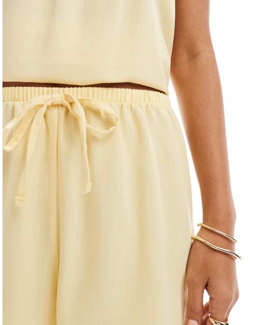 ASOS Micro Shorts Van Linnenmix in het Yellow