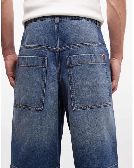 Collusion Blue Denim Skater Jort for men