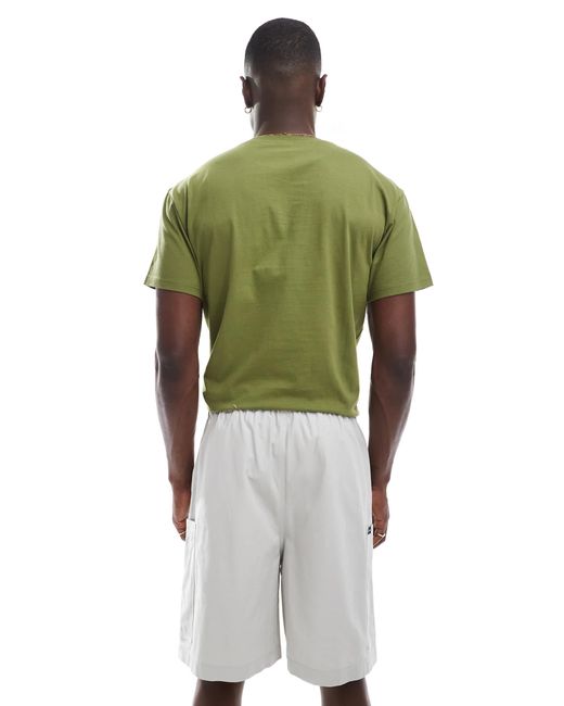 ASOS Green Mid Length Cargo Shorts With Patch Detail for men