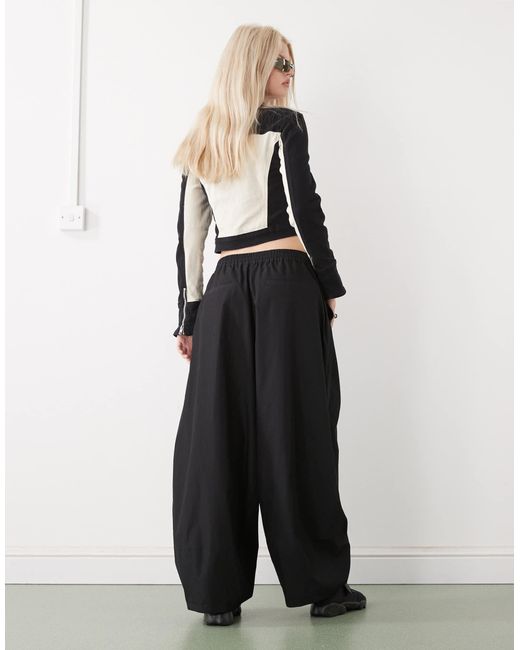 Collusion Black Balloon Leg Trouser