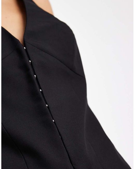 Collusion Black Tailored Fitted Vest Corset