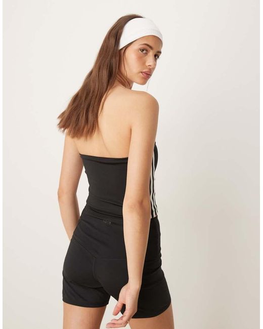 Adidas Originals Black Adicolor 3 Stripe Bandeau Top