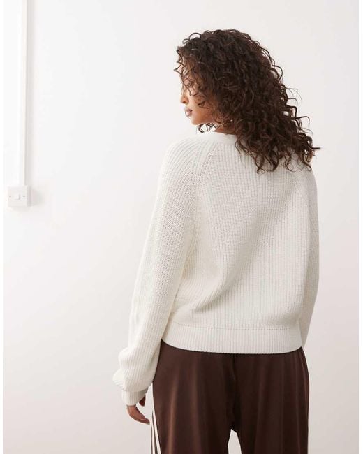 Monki White Knit Cardigan