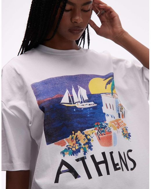 TOPSHOP White – oversize-t-shirt aus jersey