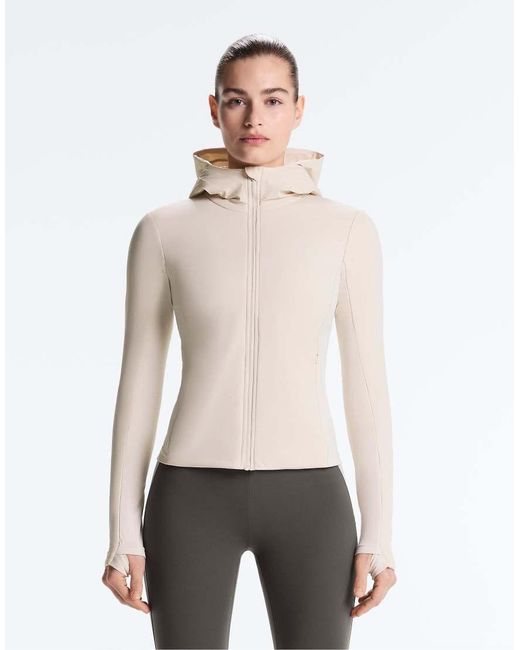 Oysho White Fellex Volcanic Padded Jacket