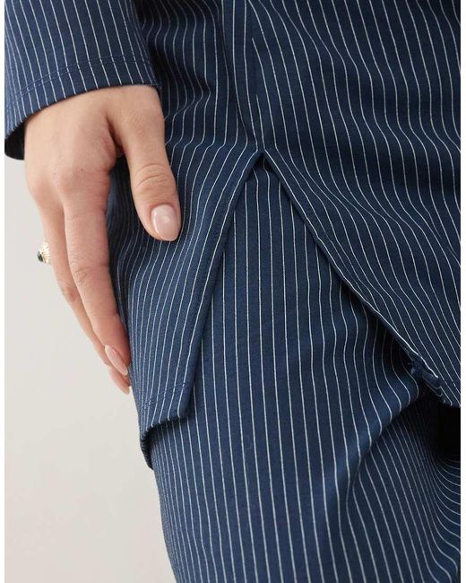 Reclaimed Vintage Blue Skirt Trousers With Split