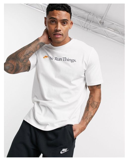 Nike 'we Run Things' T-shirt in Natural for Men | Lyst Canada