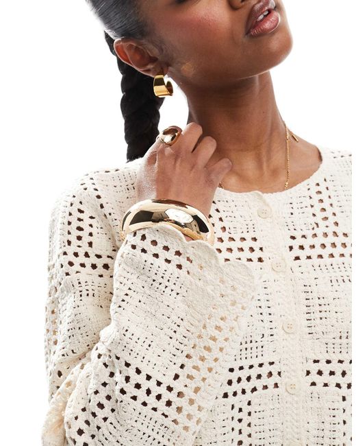 Object White Crochet Cardigan