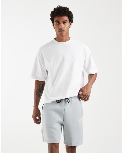 Nike White Tech Fleece Knit Shorts for men
