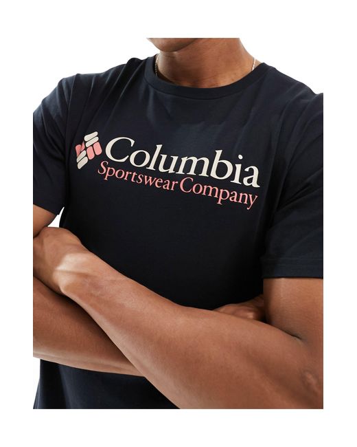 Columbia Black Csc Basic Logo T-shirt for men
