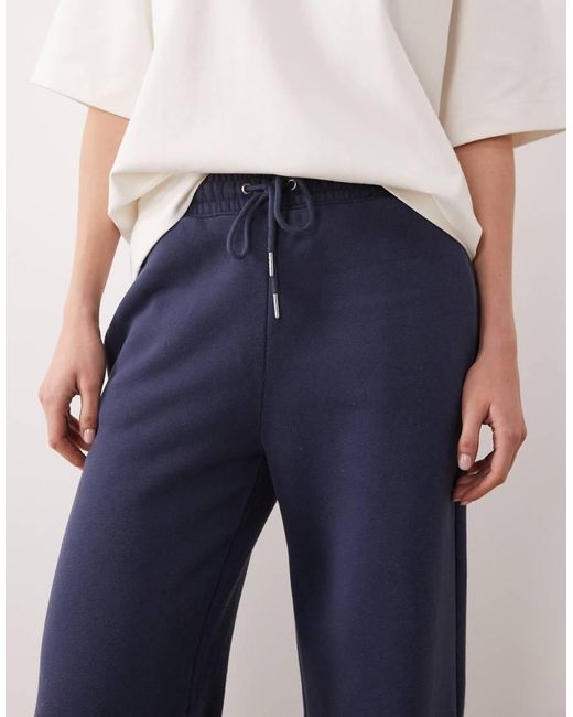 Abercrombie & Fitch Blue High Rise Wide Leg Logo joggers