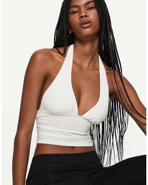 Bershka Blue Halterneck Top