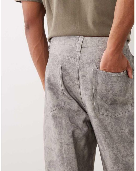 ASOS Natural Loose Straight Trouser for men