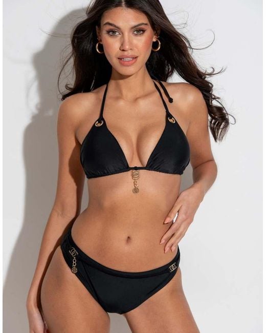 Pour Moi Black St Barts Non-Wired Triangle Bikini Top