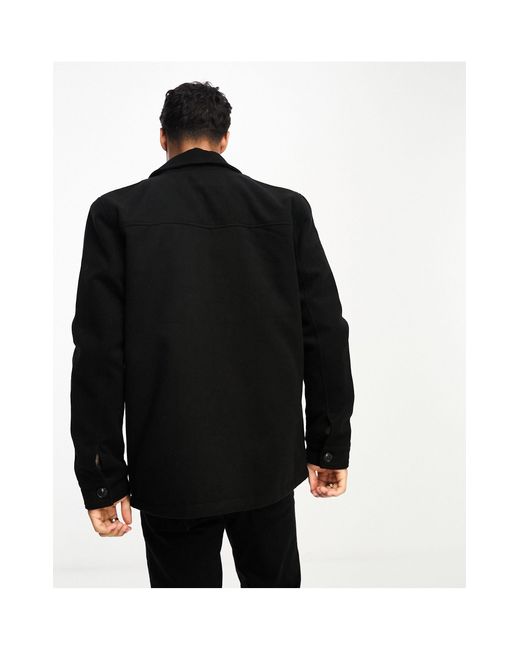 Le Breve Short Collar Jacket in Black for Men Lyst