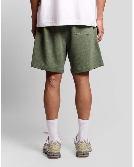 Lyle & Scott White Mid Bottoms Tri Marl Sweatshort for men