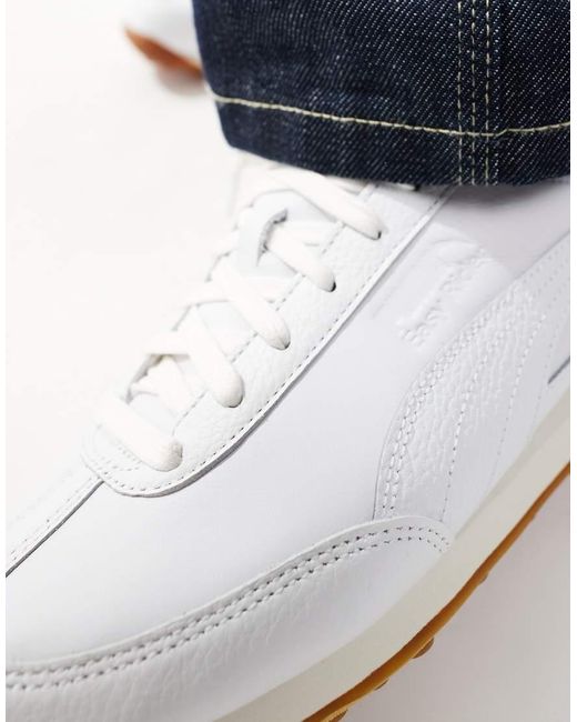 PUMA Blue Easy Rider Leather Trainers
