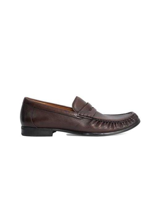 Dune Brown Wide Fit Sammi Wf Loafers for men