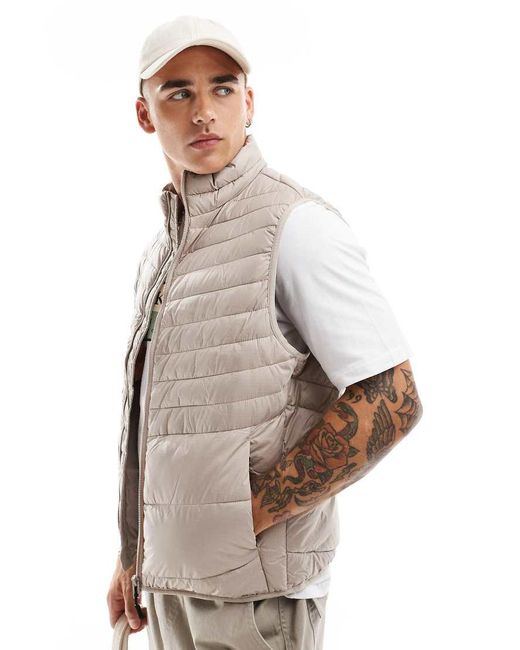 Jack & Jones Natural Packable Padded Gilet for men