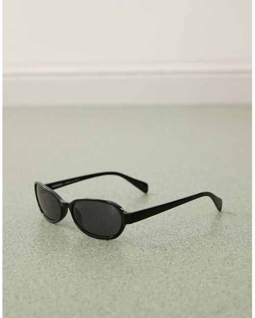 Gafas De Sol Negras Ovaladas De Weekday de color Brown