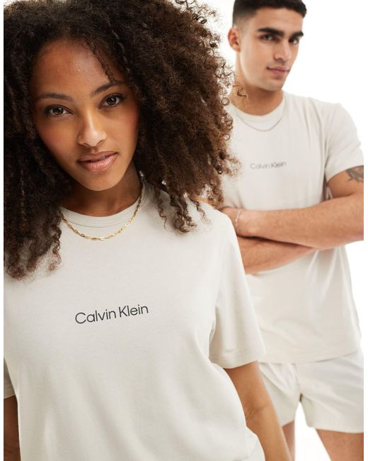 Calvin Klein Brown – modern structure – lounge-t-shirt