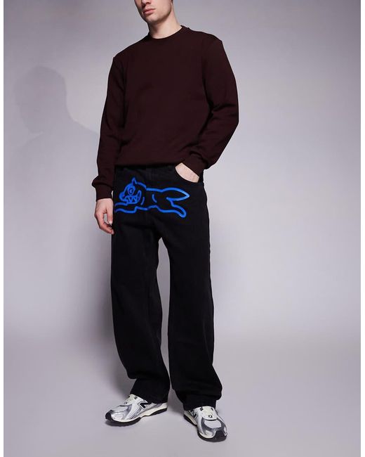 ICECREAM Blue Running Dog Double Scoop Jeans for men