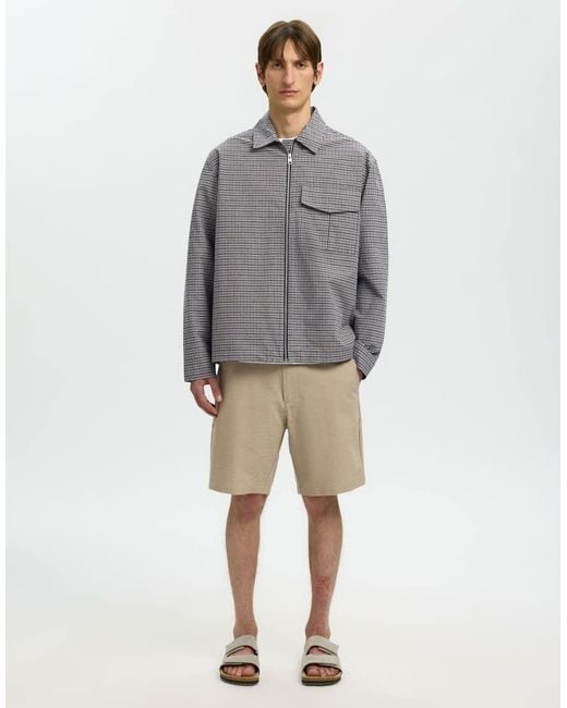 SELECTED Gray Overshirt for men