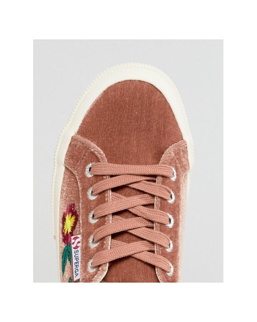superga velvet trainers