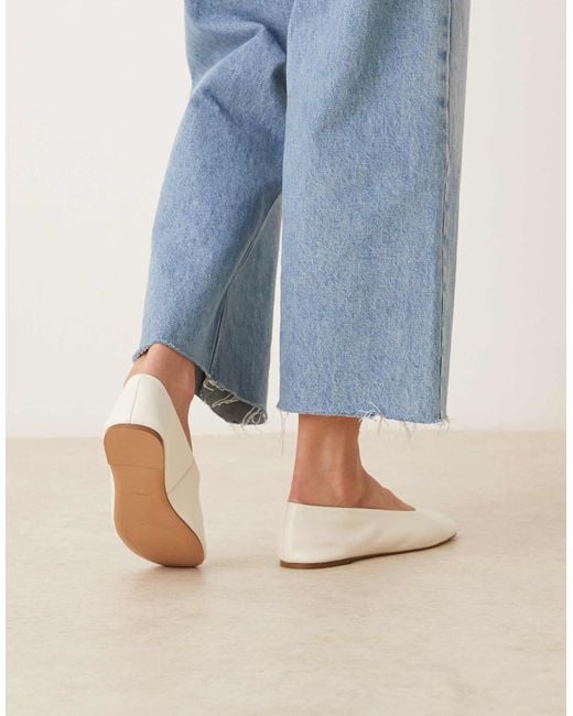 Mango Blue Suede Flat Shoe