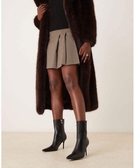 Raid Natural Bronco Stiletto Heel High Ankle Boots