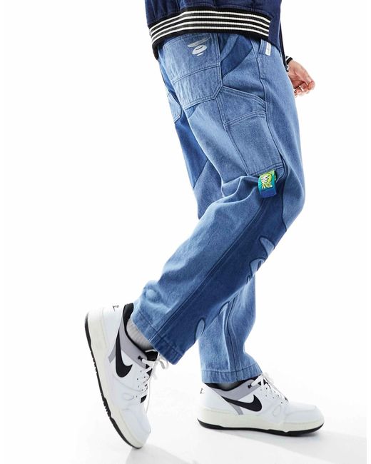 Jean style charpentier Aape By A Bathing Ape pour homme en coloris Blue