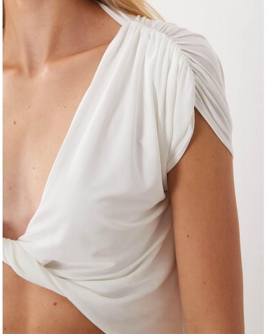 Miss Selfridge Black Twist Front Top