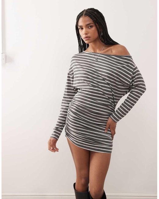 Collusion White Off Shoulder Mini Dress