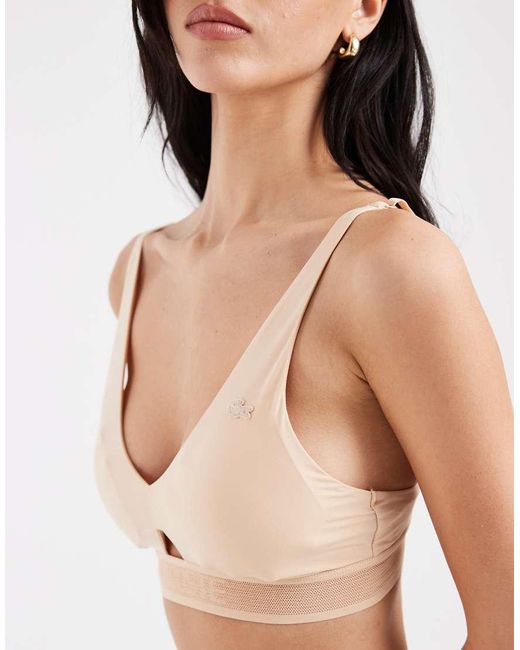Lacoste Natural Microfibre Cut Out Bra
