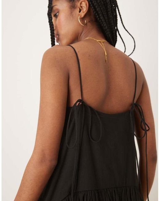 Vestito Lungo Con Vita Scesa di ASOS in Black