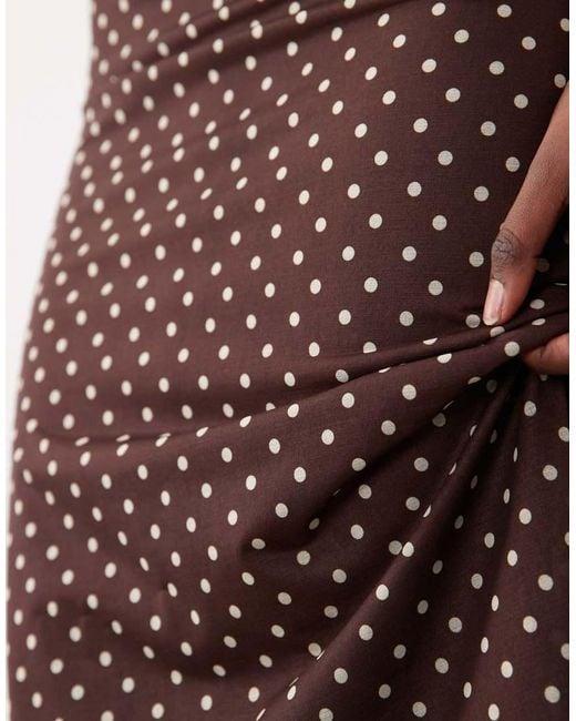The Frolic Brown Exclusive Low Waist Midi Skirt Co-Ord