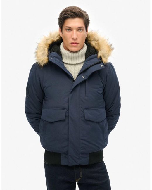 Superdry – everest – bomberjacke in Blue für Herren