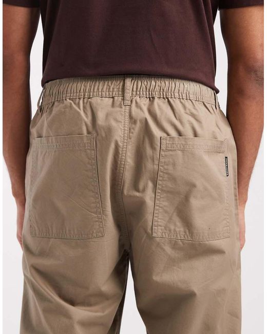 Jack & Jones Brown Pleated Front Wide Leg Trouser for men