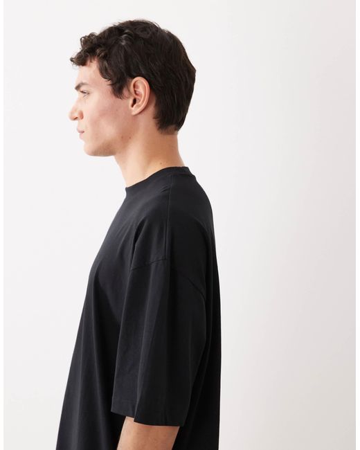 ASOS – 2er-pack basic-t-shirts in Black für Herren