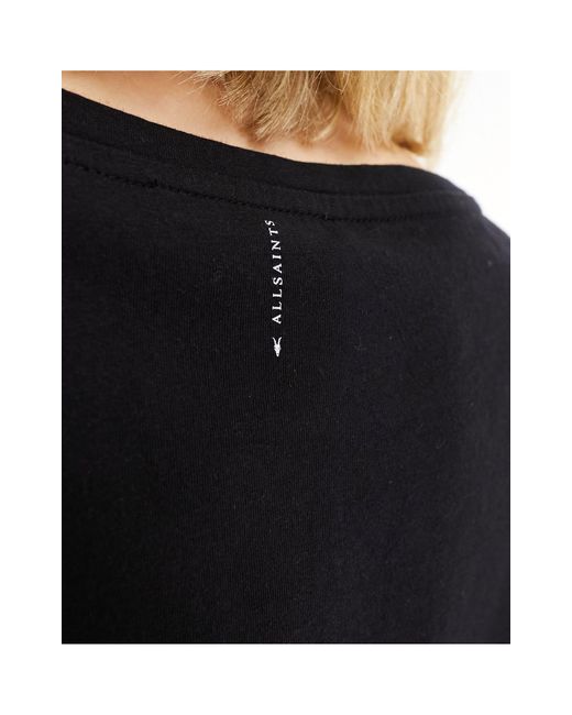 Camiseta negra suelta lydia AllSaints de color Black