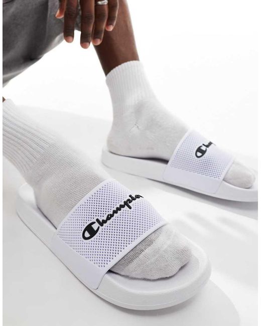 Champion Daytona Sliders in White for Men Lyst UK