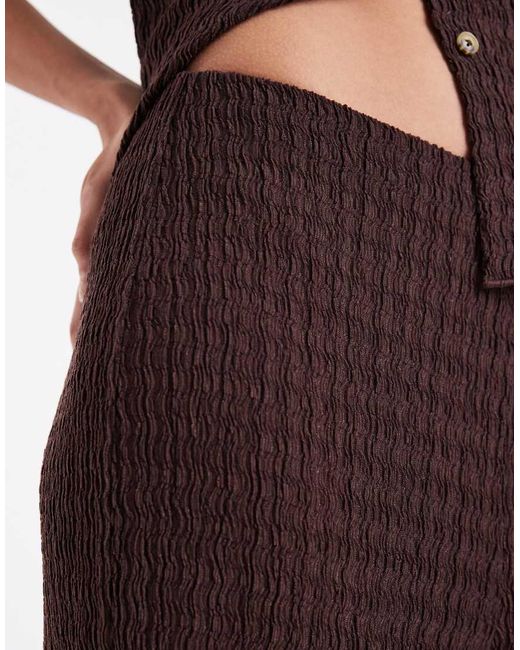 ONLY Brown Seersucker Trousers Co-ord